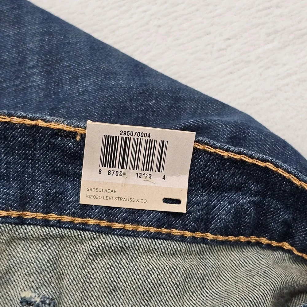 NEW Levi's 502 Taper Jeans Mens 40x29 Dark Blue Stretch Regular Fit Denim Casual
